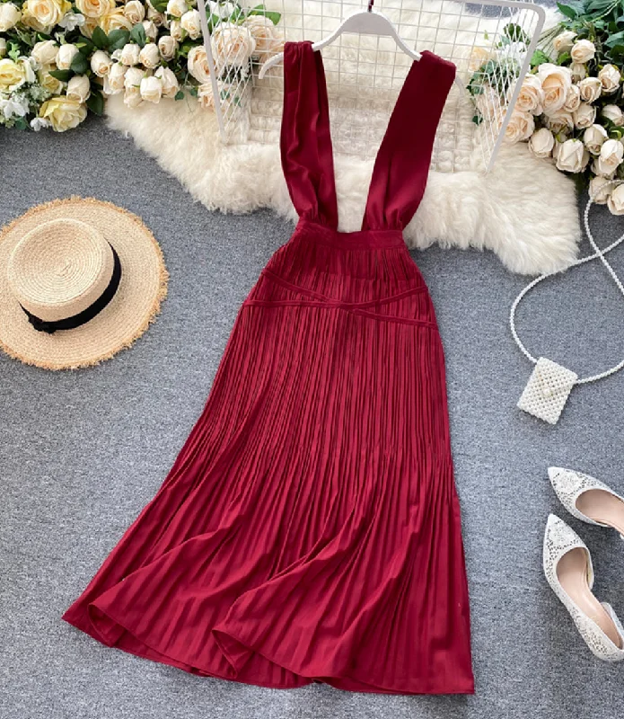 Extreme Clearance Deals Cute A line v neck dress fashion dress  853