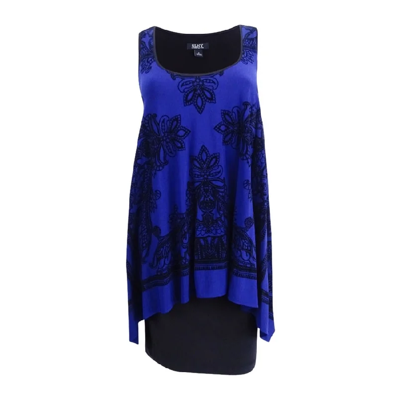 Women's Stylish Professional Garments SL Fashions Women's Velvet Popover Printed Dress