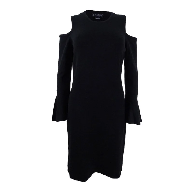 Street Style Fashion Jessica Howard Women's Cold-Shoulder Sweater Dress
