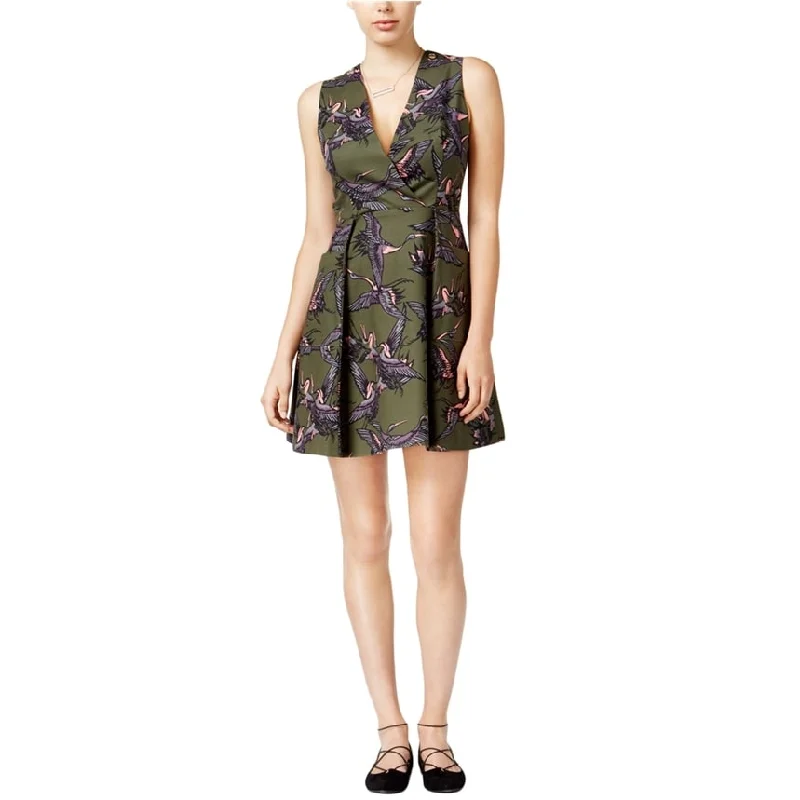 Exclusive Discount Rachel Roy Womens Crane Grommet A-line Dress, Green, 2