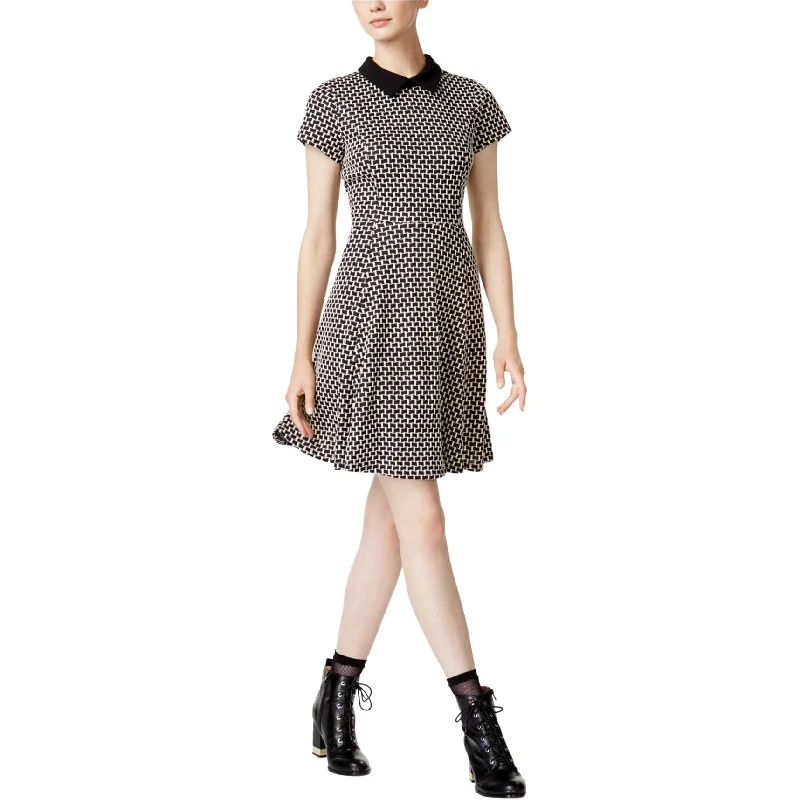 Women's Clothes And Garments maison Jules Womens Combo A-line Dress, Black, Large