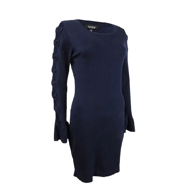 Shop Ladies Clothes Kensie Women's Bow-Sleeve Sweater Dress