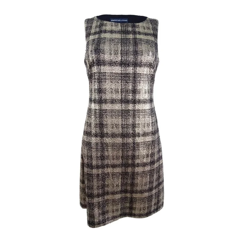 Women's Clothing For Outdoor Events American Living Women's Metallic Jacquard Dress