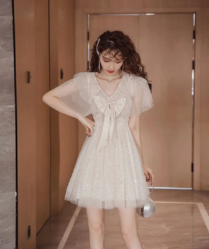 Boutique Styles Cute v neck tulle short dress fashion dress  1080