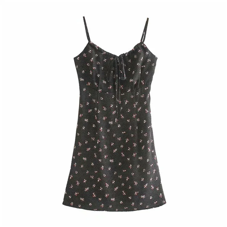 Women's Plus-Size Outfit Slim and slim open back chest lace up dress  7091