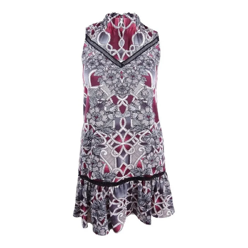 Women Apparel Laundry by Shelli Women's Printed Mock Neck A-Line Dress