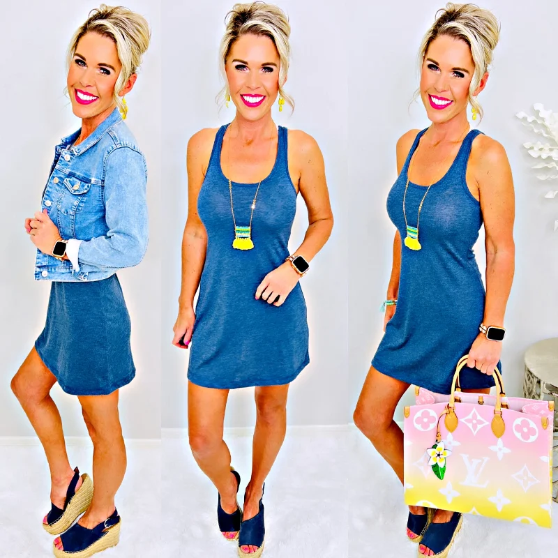 Plus Size Women Wear Racerback Tank Dress