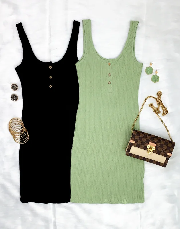 Women's Effortless Casual Outfit Forget The Rules Button Front Dress