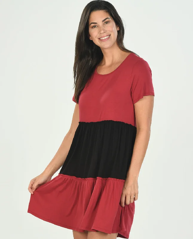 Casual Clothes For Women Game Day Colorblock Dress