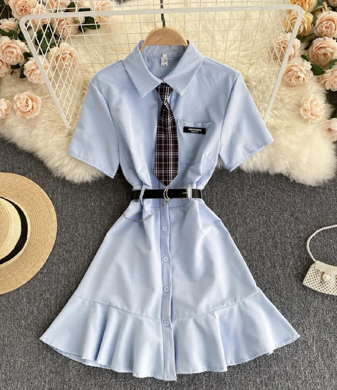Eclectic Fashion Cute A line short dress fashion dress  668