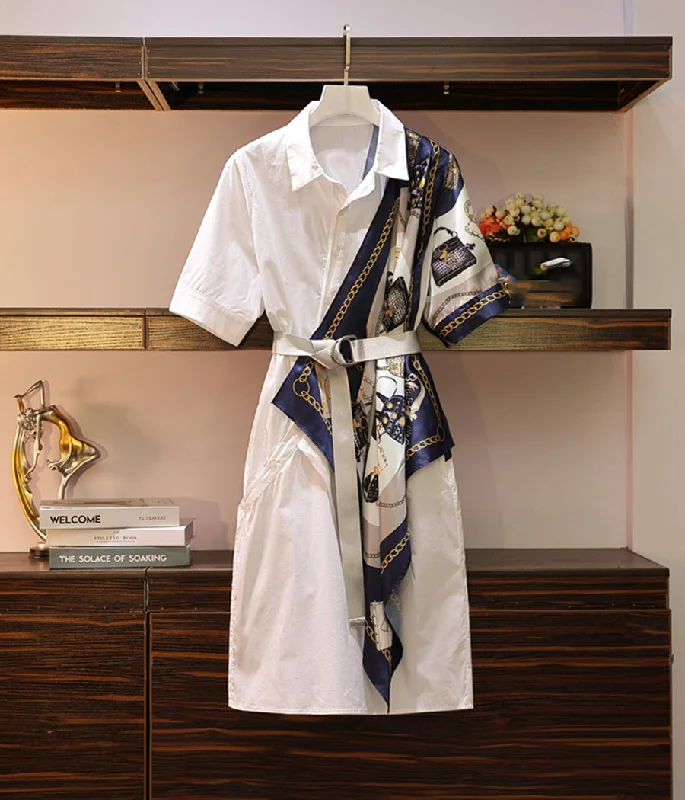 Preppy Style Stylish stitching dress summer dress  1279