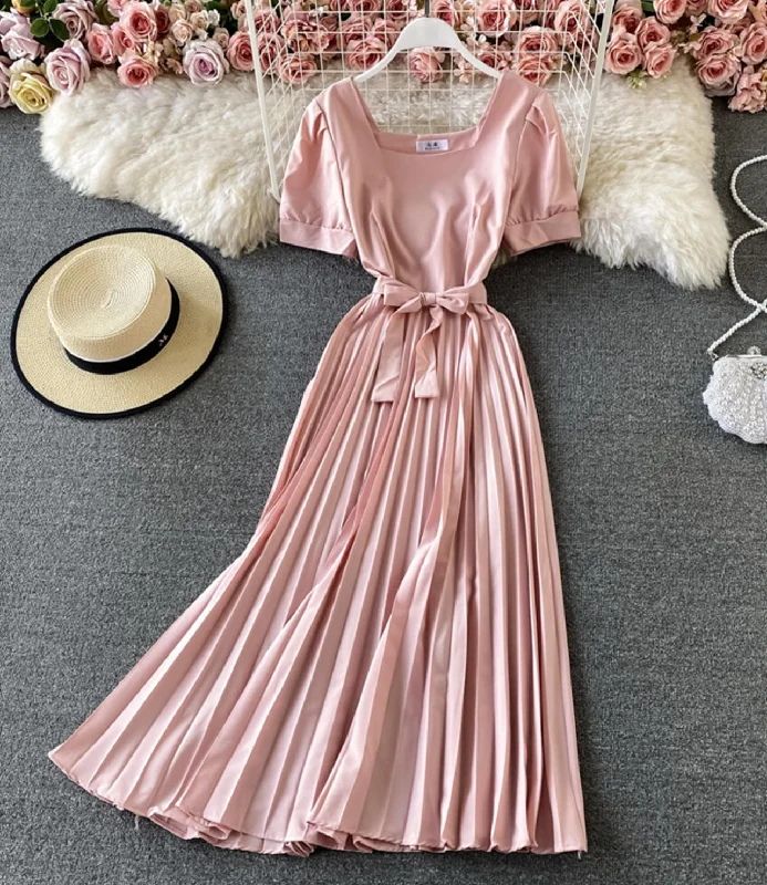 Clearance Sale Cute round neck A line dress fashion dress  756