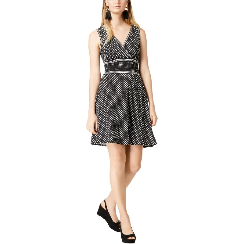 Fashionable Women's Clothing maison Jules Womens Polka Dot A-line Dress, Black, Large