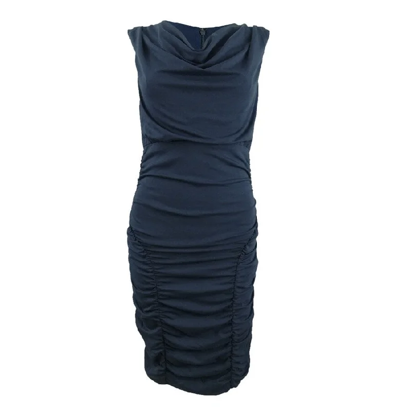 Online Clothing Stores Nicole Miller Women's Ruched Cowlneck Dress