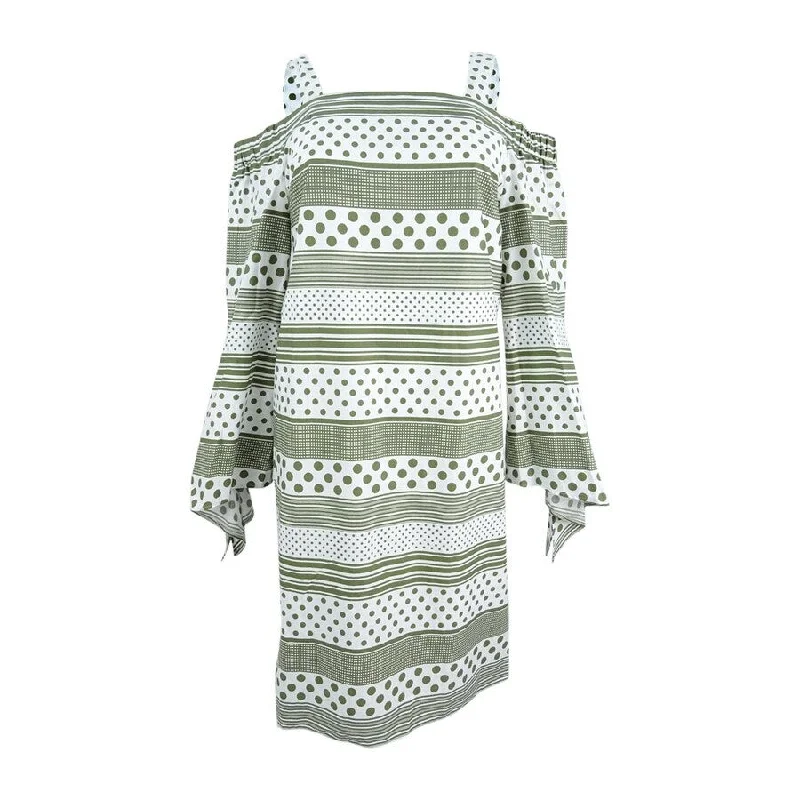 Women's Apparel And Garments Nine West Women's Printed Cold-Shoulder Dress