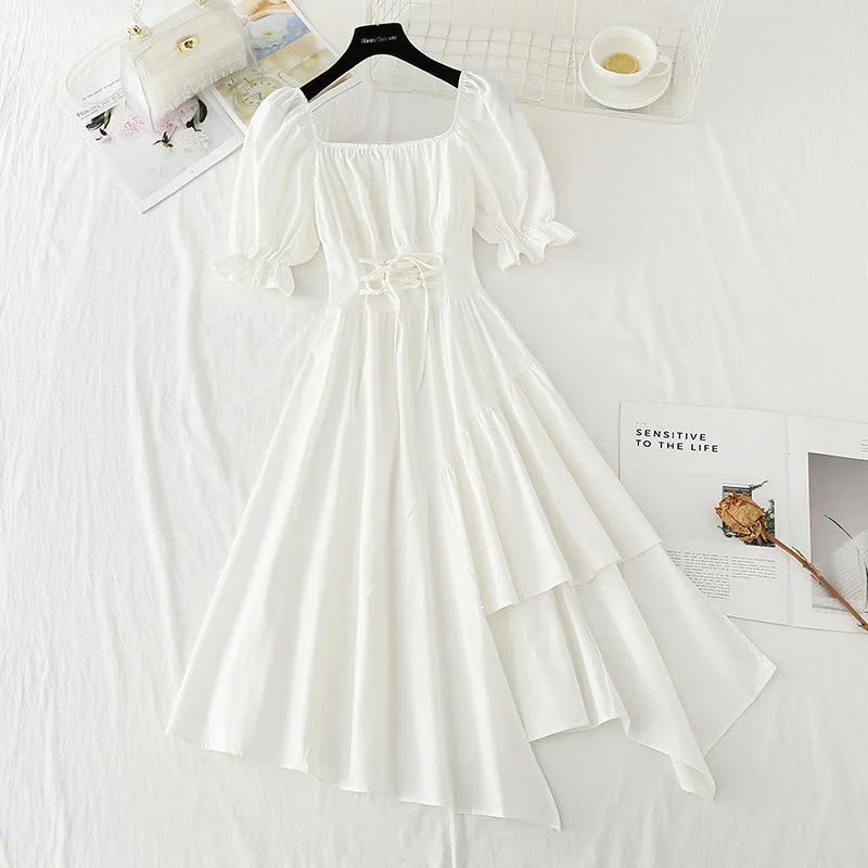Tailored Clothing For Women Cute irregular A line dress fashion dress  477