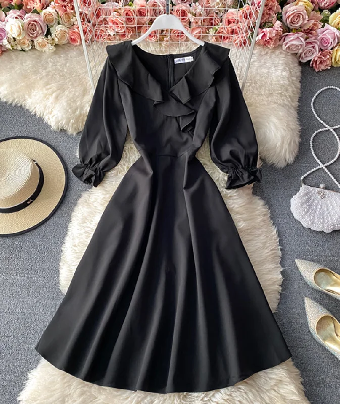 Women's Evening Clothes Cute A line v neck dress fashion dress  948