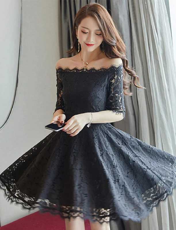 Comfortable Garments For Women A line lace short dress girl dress  1160