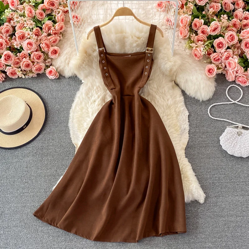 Women's Layered Outfit Lovely A line corduroy dress fashion dress  392