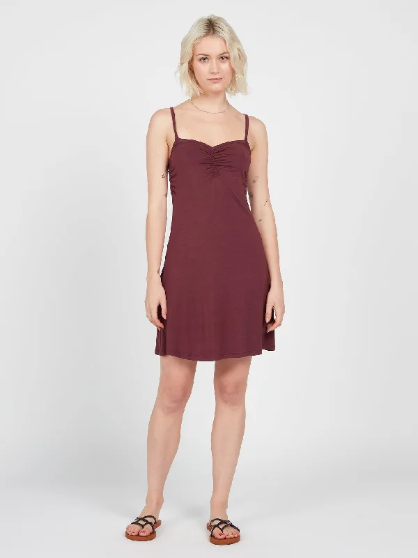 Weekend Sale Scenic Stone Dress - Burgundy