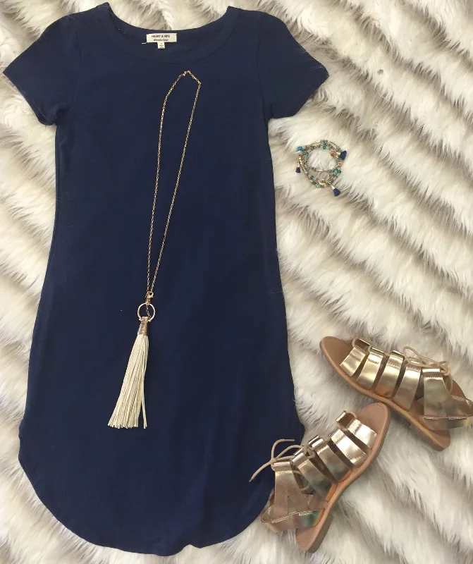 Chic Clothes For Women Fun in the Sun Tunic Dress: Navy