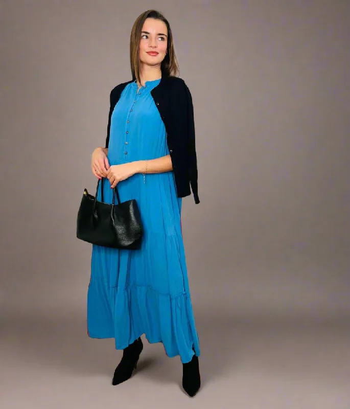 Elegant Women's Clothing Online Brakeburn Blue Zenni Maxi Dress