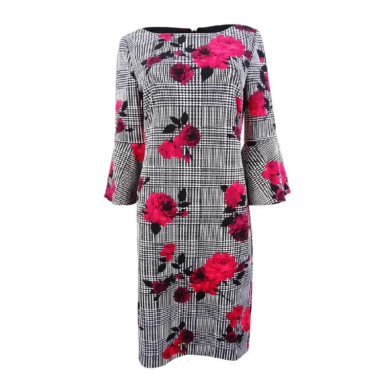Casual Fashion Trends for Women Jessica Howard Women's Floral-Print Bell-Sleeve Sheath Dress