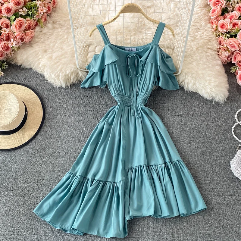 Flash Sale Clothing Cute A line irregular dress  623