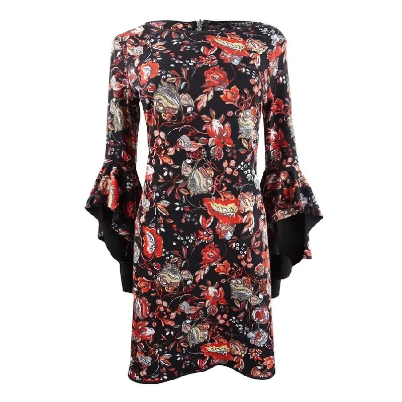 Vintage-Inspired Women's Clothes Laundry by Shelli Segal Women's Reversible Angel-Sleeve Sheath Dress