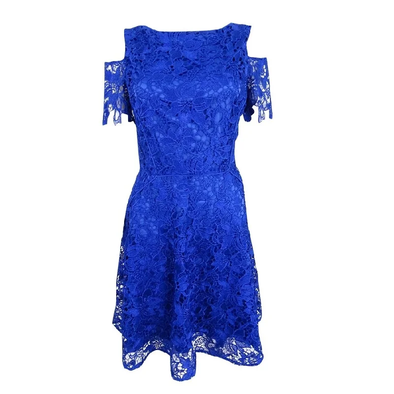 Women's Clothing Tahari ASL Women's Lace Off-The-Shoulder A-Line Dress