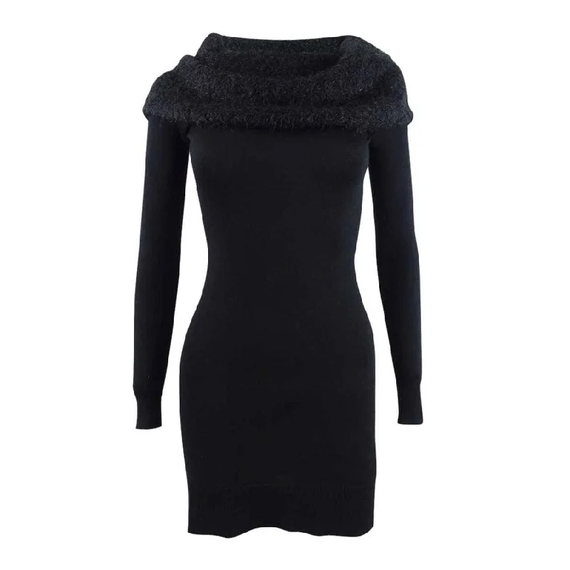 Women's Everyday Clothes BCX Juniors' Off-The-Shoulder Foldover Sweater Dress