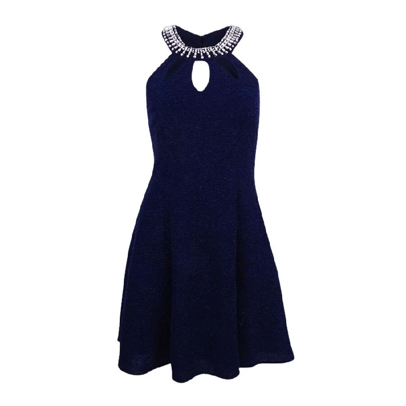 Chic Women's Outfit Ideas Betsy & Adam Women's Cut Out Jewel Neck Dress