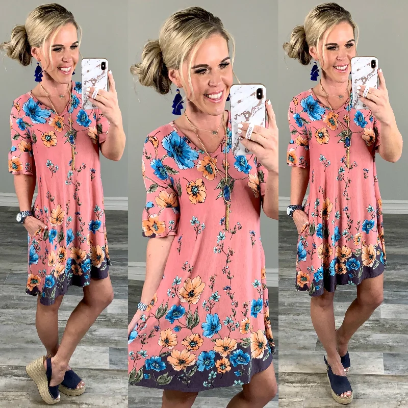 Chic Women's Outfit Ideas Always in Bloom Pocket Dress