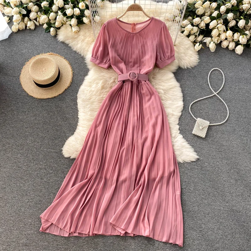 Luxury Women's Clothing Simple A line chiffon short dress fashion dress  554