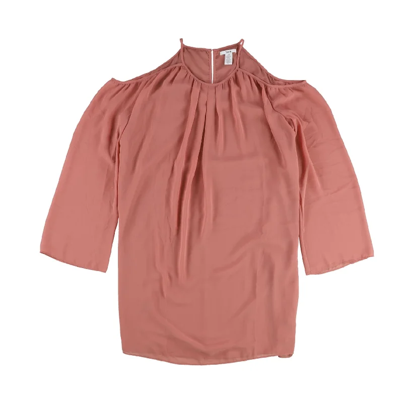 Women Wear Online bar III Womens Chiffon Tunic Dress, Pink, Large
