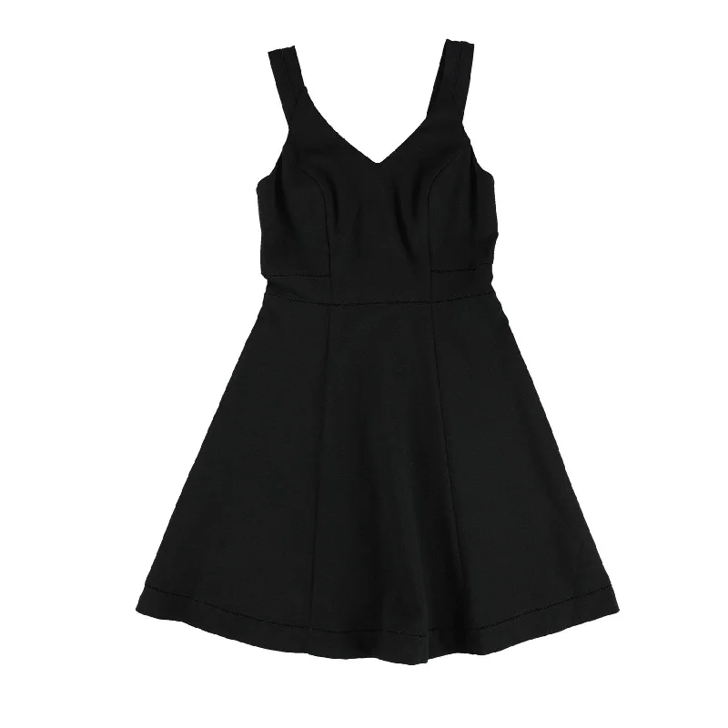 Comfortable Garments For Women Bar Iii Womens Crochet-Trim Fit & Flare Dress