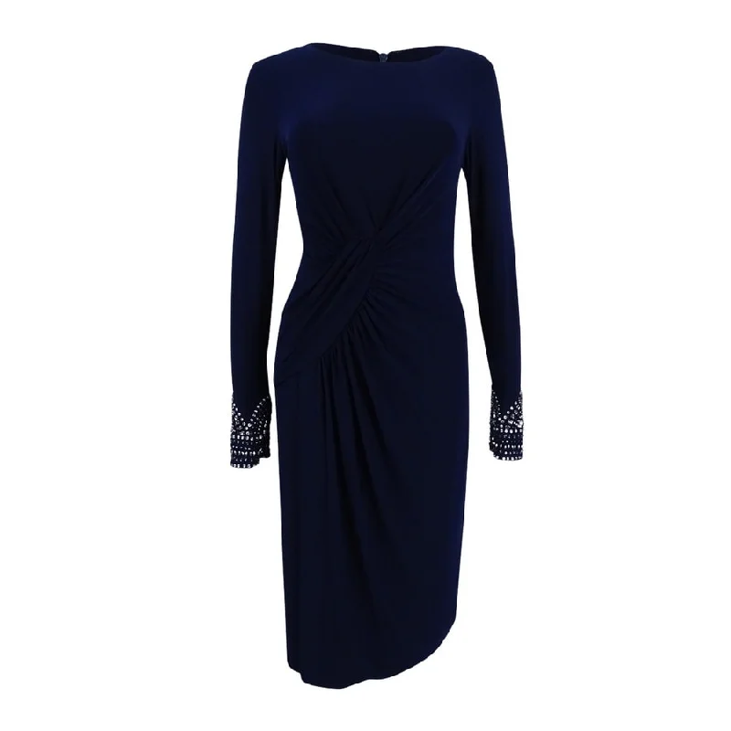 Women's Outfit Vince Camuto Women's Beaded Sheath Dress (4, Navy)
