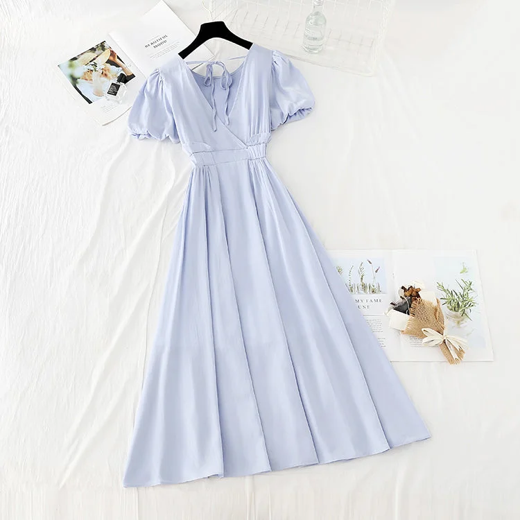 Women's Activewear for Exercise and Sports Cotton linen dress with thin waist and gentle style  4185