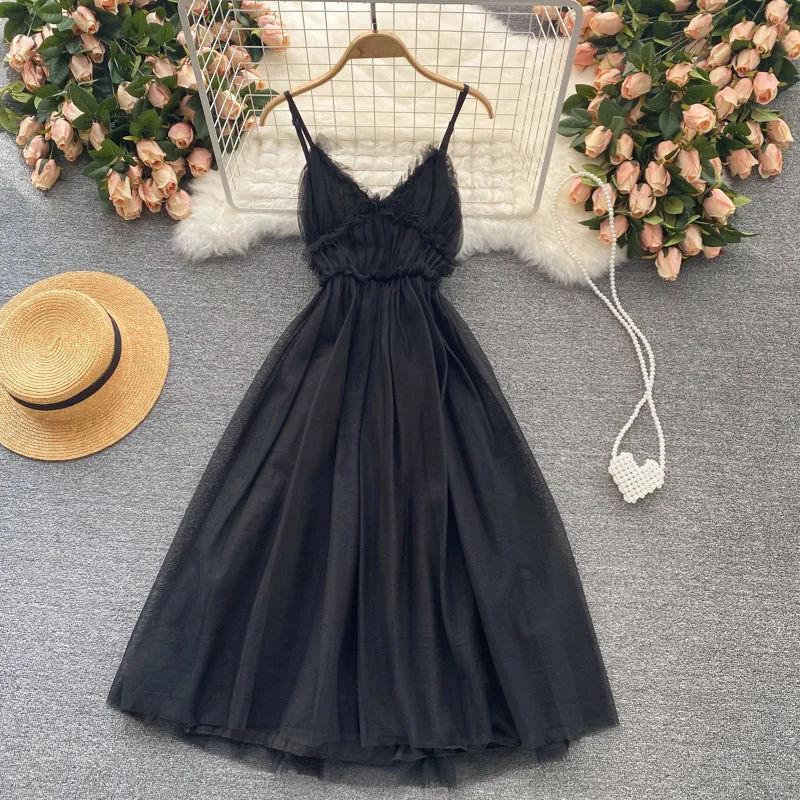 Women's Plus-Size Clothes Cute v neck tulle short dress fashion dress  612