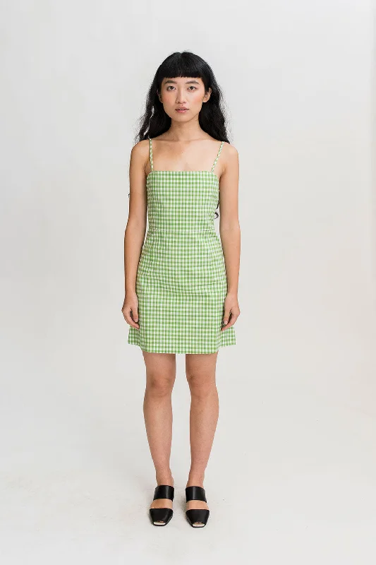 Extreme Clearance Deals 90's Dress in Green Gingham