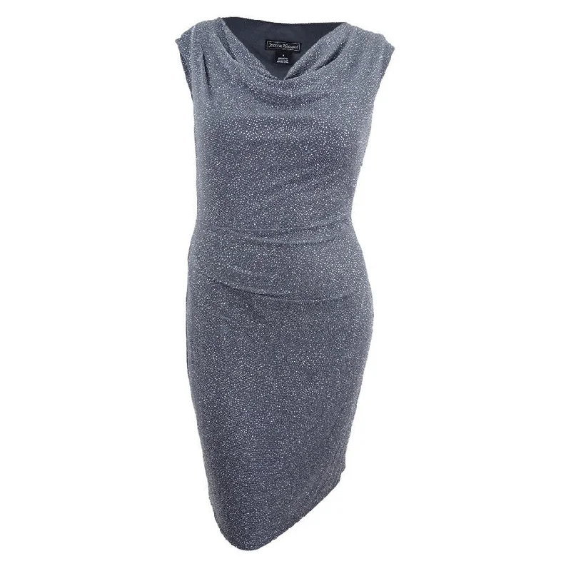 Charming Women's Outfit For Special Occasions Jessica Howard Women's Draped & Ruched Glitter Dress Charming Women's Outfit For Special Occasions Jessica Howard Women's Draped & Ruched Glitter Dress