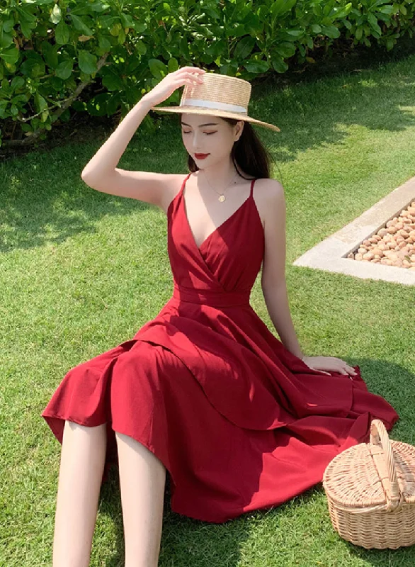 Bundle Offer Fashion girl dress A line v neck short backless dress  1219