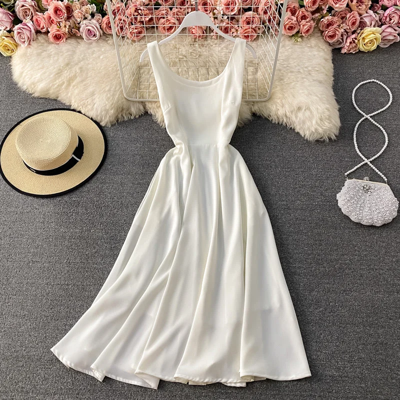 Affordable Luxury Women's Garments Slim waist Hepburn vintage dress  2890