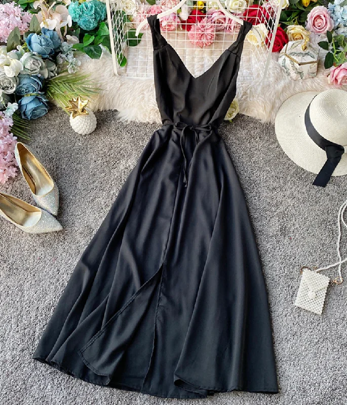 Women's Occasion Wear Clothing Simple A line v neck dress women's dress  1224