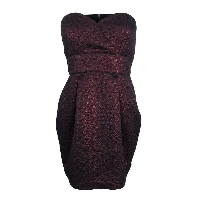 Sales For Clothes BCBGeneration Women's Strapless Metallic Textured Dress