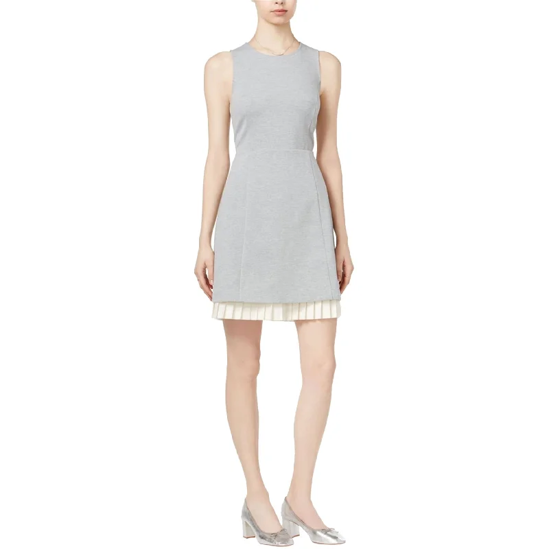 Minimalist Style Maison Jules Womens Pleated Sheath Dress