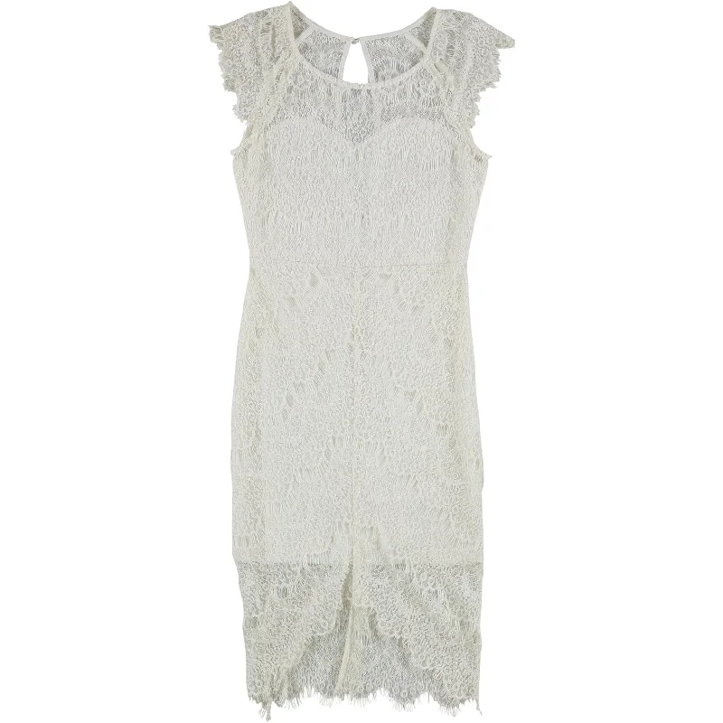 Limited Time Offer Tags Weekly Womens Lace High-Low Dress, White, 2