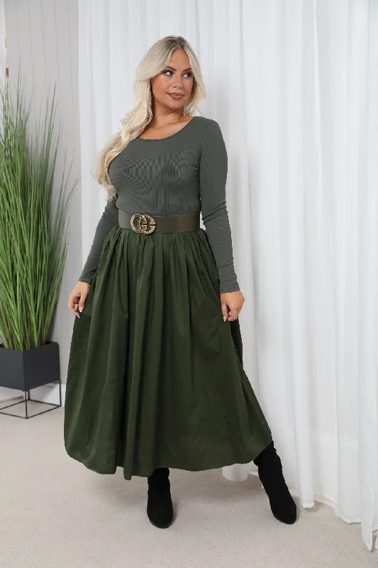 Casual Clothing for Women Long sleeve Venus dress Khaki