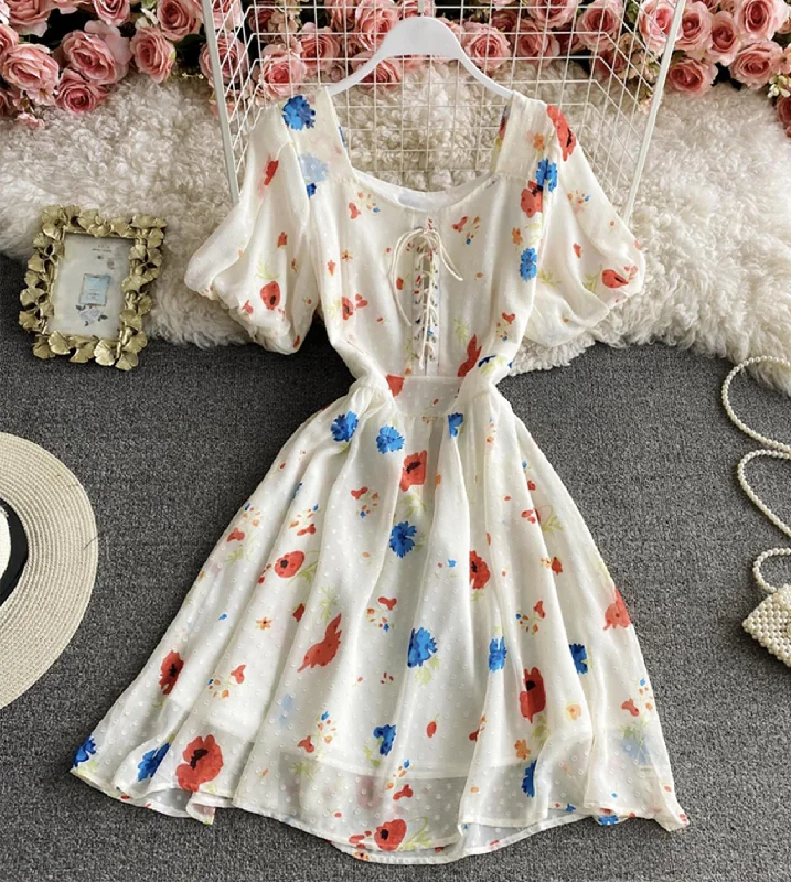 Casual Chic Sweet A line short dress  783