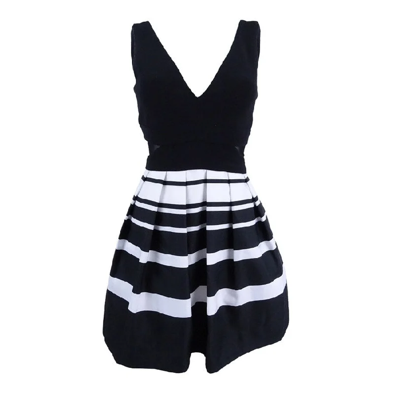 Women's Clothes For Outdoor Events Xscape Women's Striped Fit & Flare Dress